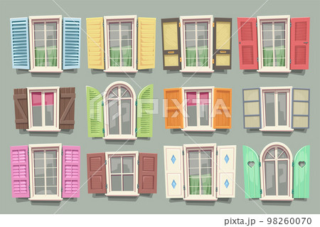 window shutters in various style in set window shutters in various style in set 98260070