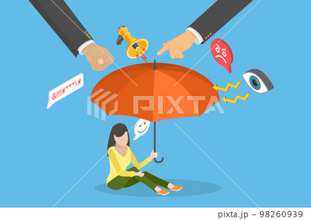3D Isometric Flat Vector Conceptual Illustration of Psychological Protection 98260939