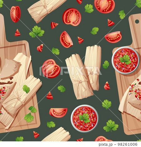 Seamless pattern tamales salsa mang đến một không gian ẩm thực đầy màu sắc và hấp dẫn. Hãy tìm hiểu thêm về hình ảnh liên quan để khám phá những mẫu seamless pattern tamales salsa độc đáo và bắt mắt nhất.