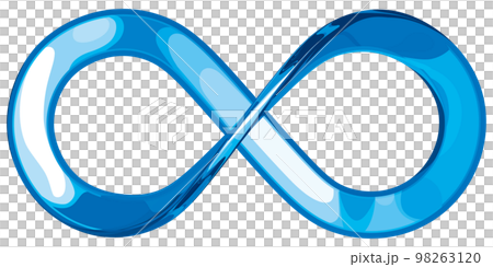 藍色玻璃無窮大標記 Moebius 帶矢量圖 藍色玻璃無窮大標記 Moebius 帶矢量圖 98263120