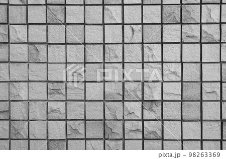 天然石 モザイクタイル屋内外装グレーの写真素材 [98263369] - PIXTA