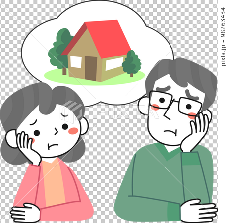 Senior women and senior men worried about housing Senior women and senior men worried about housing 98263434