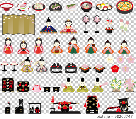 女兒節插畫素材集 98263747