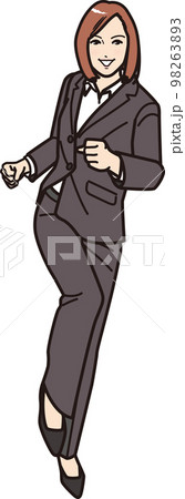 走る 就活生/ビジネスウーマン 全身 走る 就活生/ビジネスウーマン 全身 98263893