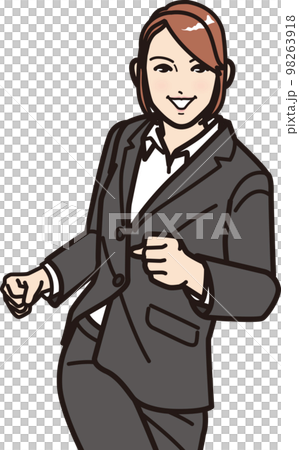 Running job hunting student / business woman Running job hunting student / business woman 98263918