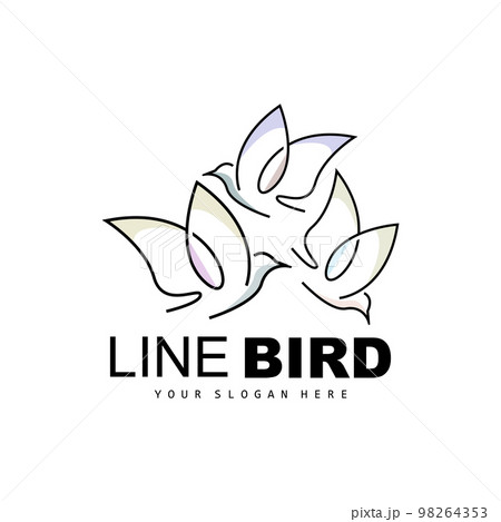 Bird Logo, Vector Hummingbird, Simple Simple line Style Design, Bird Wings Icon Product Brand 98264353