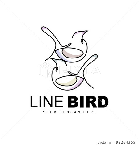 Bird Logo, Vector Hummingbird, Simple Simple line Style Design, Bird Wings Icon Product Brand 98264355