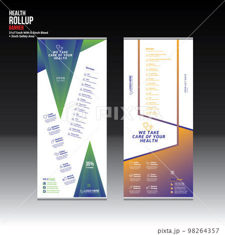health vector roll up banner design for doctor medical medicine company use health vector roll up banner design for doctor medical medicine company use 98264357