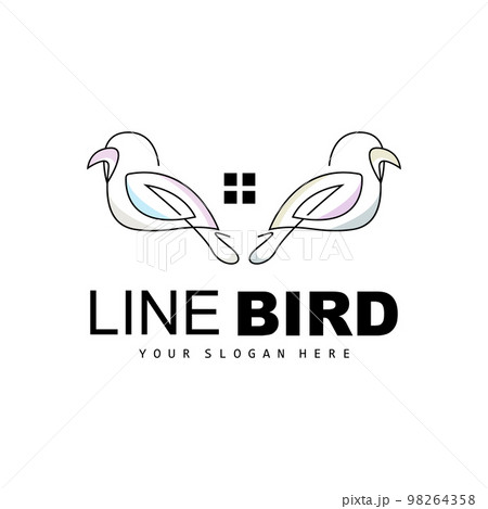 Bird Logo, Vector Hummingbird, Simple Simple line Style Design, Bird Wings Icon Product Brand 98264358