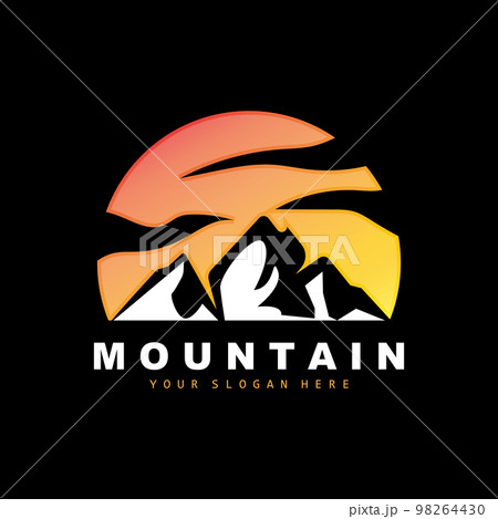 Mountain Logo Design, Vector Place For Nature Lovers Hiker 98264430
