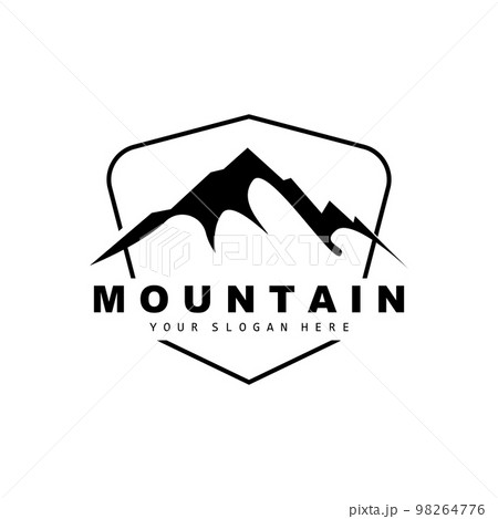Mountain Logo Design, Vector Place For Nature Lovers Hiker 98264776