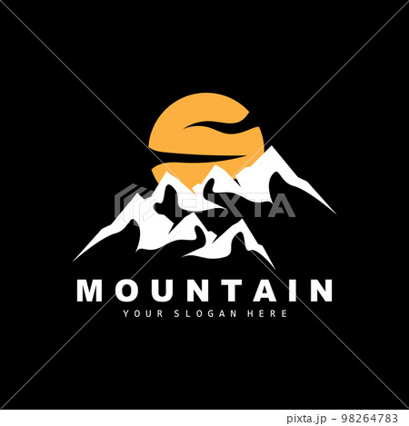 Mountain Logo Design, Vector Place For Nature Lovers Hiker 98264783