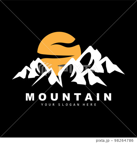Mountain Logo Design, Vector Place For Nature Lovers Hiker 98264786