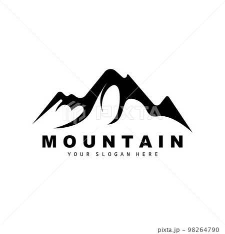 Mountain Logo Design, Vector Place For Nature Lovers Hiker 98264790