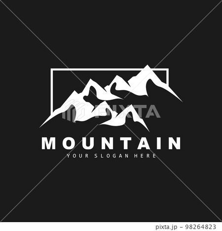 Mountain Logo Design, Vector Place For Nature Lovers Hiker Mountain Logo Design, Vector Place For Nature Lovers Hiker 98264823