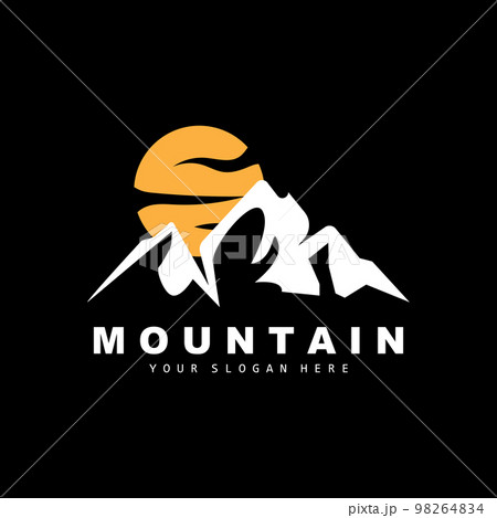 Mountain Logo Design, Vector Place For Nature Lovers Hiker Mountain Logo Design, Vector Place For Nature Lovers Hiker 98264834