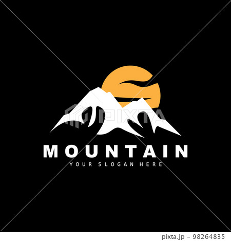 Mountain Logo Design, Vector Place For Nature Lovers Hiker Mountain Logo Design, Vector Place For Nature Lovers Hiker 98264835