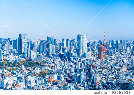 東京シティービュー 渋谷から六本木、東京タワー方向の眺望 東京シティービュー 渋谷から六本木、東京タワー方向の眺望 98265983