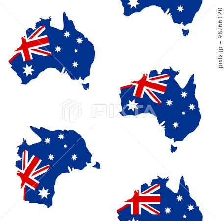 Vector seamless pattern of Australia map with flag Vector seamless pattern of Australia map with flag 98266120