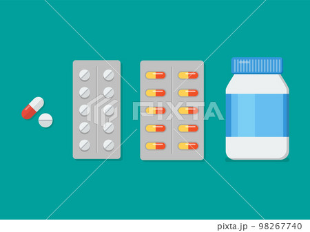 Medical pills bottle pills medicine Medical pills bottle pills medicine 98267740