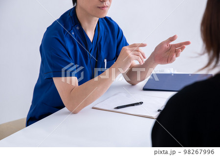 問診する医師　Doctor 98267996