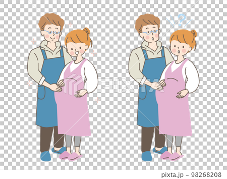 Vector illustration material of a family who can't wait to give birth 98268208
