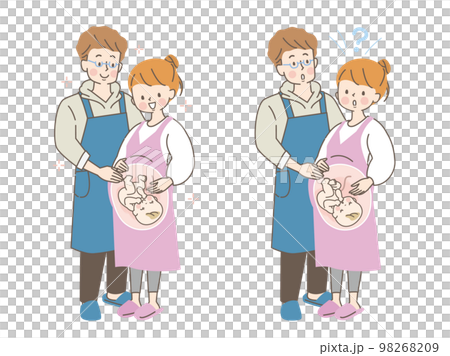 Vector illustration material of a family who can't wait to give birth 98268209