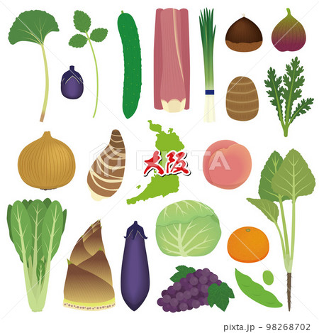 大阪府特産の農作物のイラスト 98268702