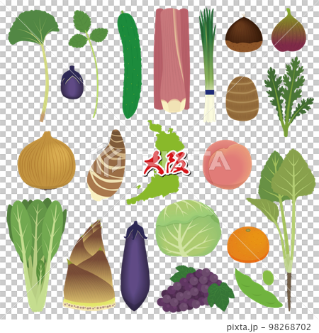 大阪府特有的農產品圖解 大阪府特有的農產品圖解 98268702