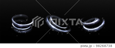 Cold winter light effect swirl bright twinkle line 98268738