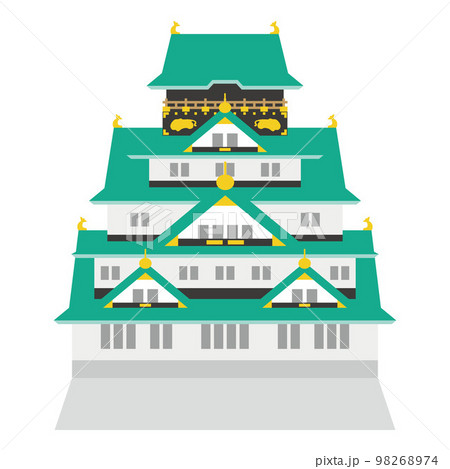 大阪城のイラスト 98268974