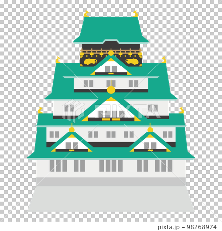 大阪城のイラスト 98268974