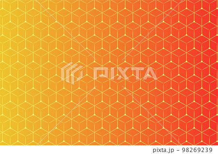 pattern with geometric elements, yellow to orange gradient tones, abstract background, vector pattern for design illustration 98269239