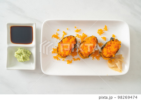 Ebiko Sushi or Shrimps Egg Sushi Ebiko Sushi or Shrimps Egg Sushi 98269474