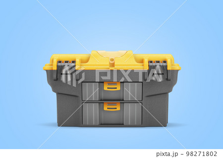 professionsl tools case 3d render on blue background 98271802