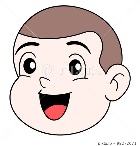 laughing boy face cartoon