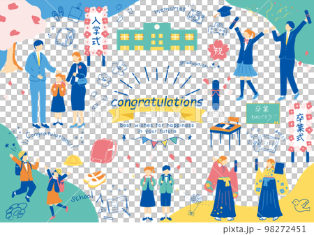 Graduation ceremony entrance ceremony material collection Graduation ceremony entrance ceremony material collection 98272451