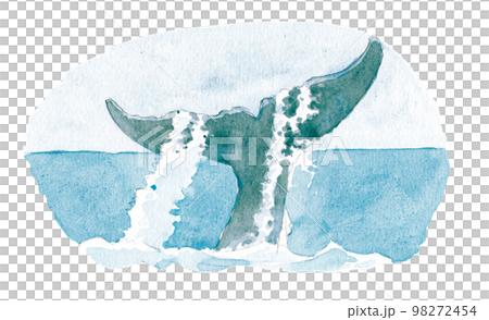 水彩畫:鯨魚 水彩畫:鯨魚 98272454
