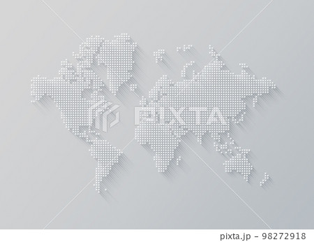 Illustration of a world map made of stars on a white background Illustration of a world map made of stars on a white background 98272918