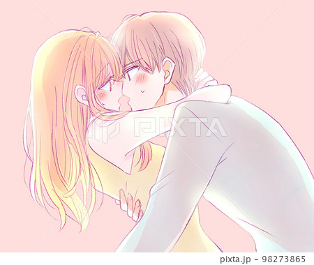 キス 夢中 男女 カップル 逆光 キス 夢中 男女 カップル 逆光 98273865