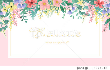 ボタニカルなベクターイラストフレーム背景 98274918