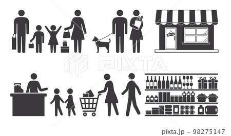 Take out (TO GO) icon illustration 4 types set - Stock Illustration  [64318839] - PIXTA