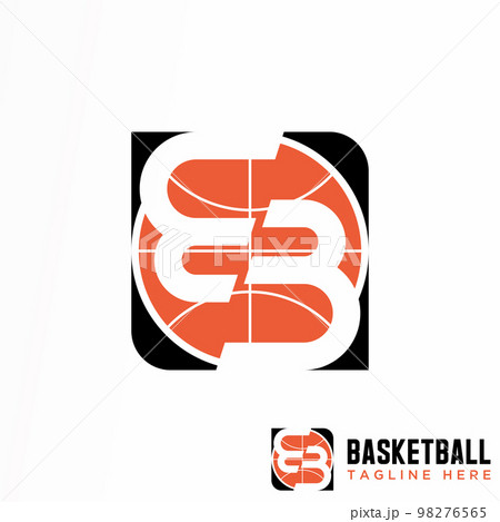 letter BB or 33 font in flip and basketball image graphic icon logo design abstract concept vector stock. can be used as corporate identity related to initial or sport 98276565