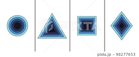 Paper cut geometric shapes set Paper cut geometric shapes set 98277653