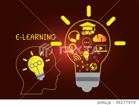 E-learning Internet Technology education concept online learning with webinars, video tutorials, internet lessons E-learning Internet Technology education concept online learning with webinars, video tutorials, internet lessons 98277979