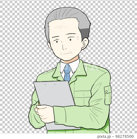チェックする作業服の男性 シニア チェックする作業服の男性 シニア 98278500