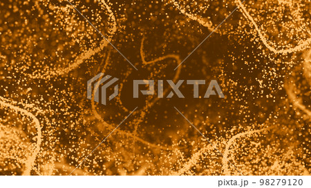 CGパーティクル　オレンジ色のパーティクル 98279120