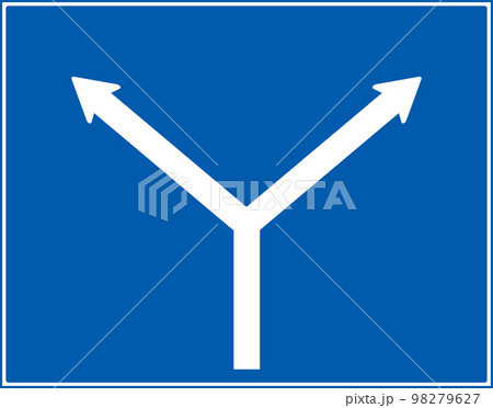 道路・交通標識のイラスト、フレーム、矢印