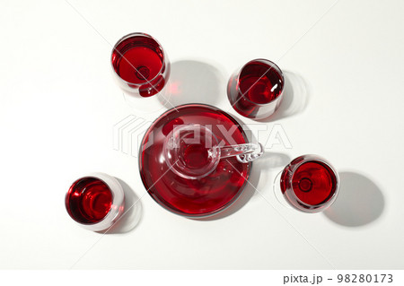 Concept of delicious alcohol drink, wine, top view Concept of delicious alcohol drink, wine, top view 98280173