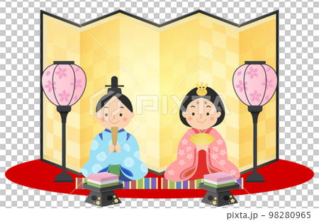ひな人形　ひな祭り　桃の節句 98280965